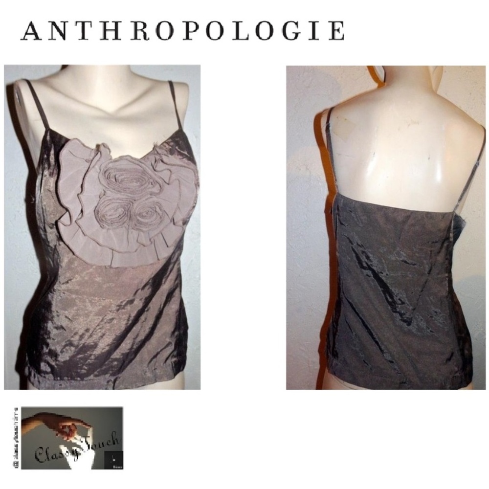 Anthropologie Esley NWOT Taupe Sexy Shirt - Picture 1 of 6